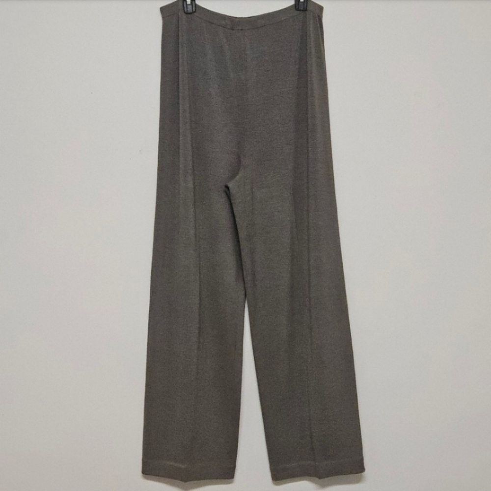 EILEEN FISHER SILK BLEND  KNIT PANTS WOMEN'S SIZE LARGE - Picture 2 of 9